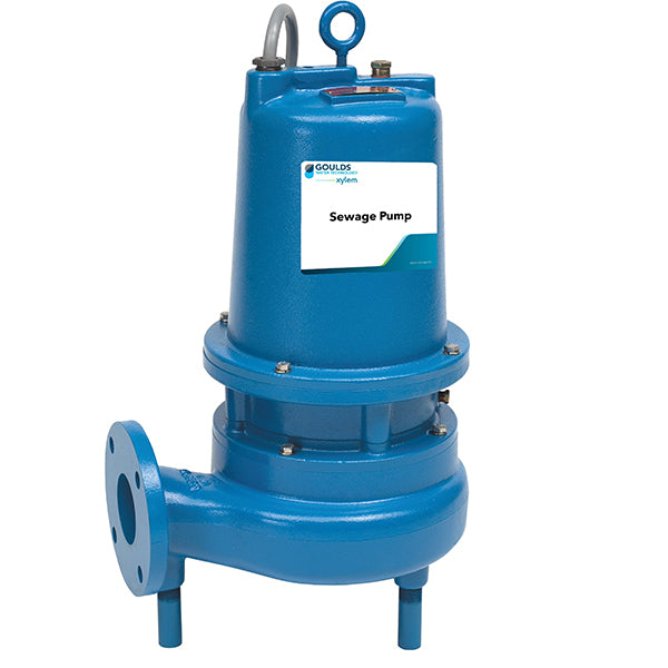 WS2018D3U Goulds WS D3 3888 Series Submersible Sewage Pump (2HP, 1 Phase, 60 Hz, 208 Volt, 1750 RPM, 7.00", 19.0MA, 50' Cord)