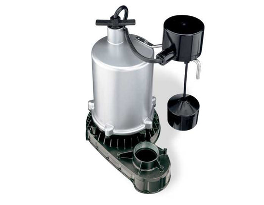 FPZT7550 Pentair Flotec Zinc Body Submersible High Output Sump Pump (1 HP, 6660 Gallons Per Hour, 1-1/2" NPT Discharge, 8' Grounded Power Cord, Piggyback- Style Switch, 115 Volt, 60 Hz, 1 Phase, 10" Min. Sump Diameter)