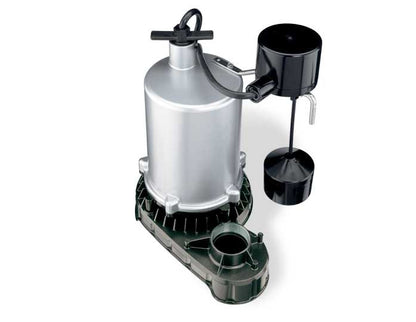 FPZT7350 Pentair Flotec Zinc Body Submersible High Output Sump Pump (1/2 HP, 115 Volt, 60 Hz, 1-1/2" NPT Discharge, 3/8" Max Solids, 6000 Gallons Per Hour, Vertical Float, 8' Cord)