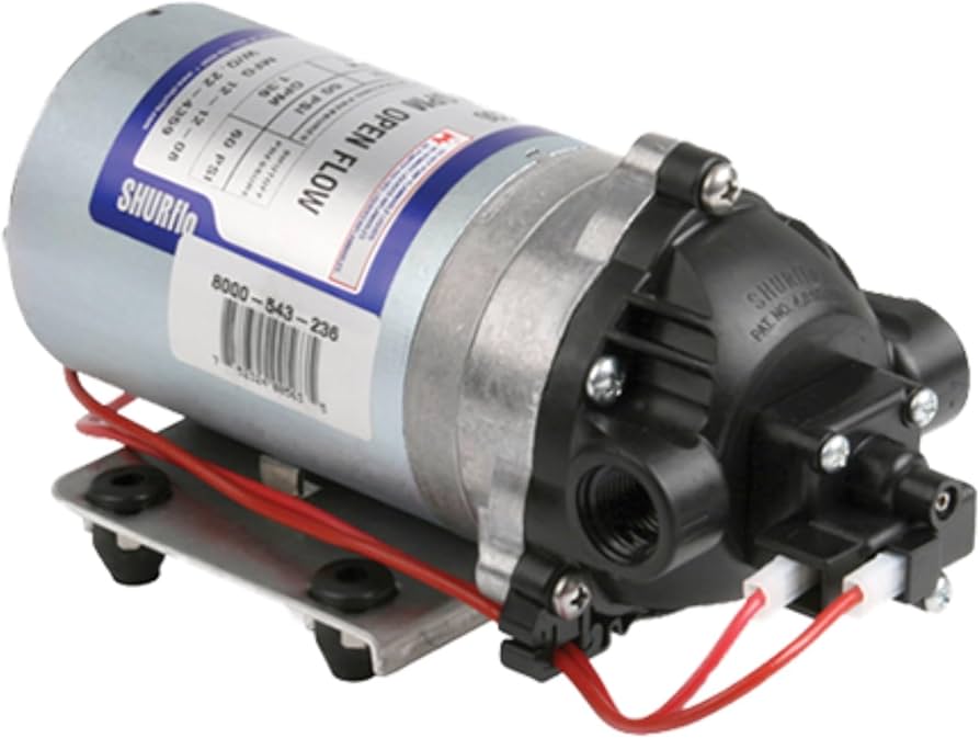 8009-543-236 Pentair Hypro-Shurflo Spraying Diaphragm Pump with Display Box (12 Volt, 1.8 GPM, Viton Valve, 60 PSI, 3/8" NPT-F Port)