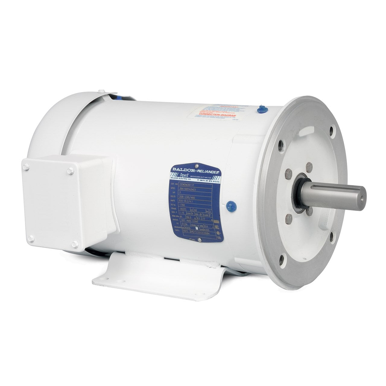 CEWDM3714T Baldor Premium Efficient Washdown Duty Motor, C-Face, Three Phase, Totally Enclosed  (10 HP, 1800 RPM) - KG Power Systems