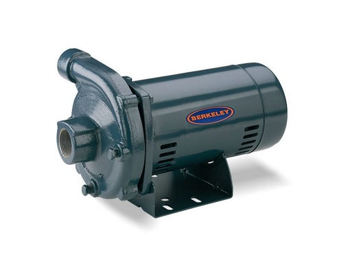 Berkeley Pumps S39531 CP / CB High Head Cast Iron Centrifugal Pump, 3/4 HP, 115/230 Volt, Single Phase Motor, 1-1/4” NPT Suction, 1” NPT Discharge, 42 Weight, CB1XPHS Model