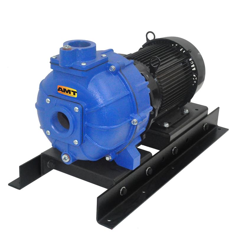 4804-95, AMT 2" Cast Iron Self-Priming High Pressure Pump (10 HP, 3 PH, 2" Discharge, 2" Suction, TEFC, Cast Iron, 208-230/460V)