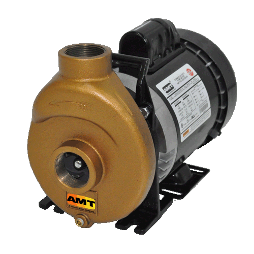 AMT Pumps 388G-97, 1-1/2" Bronze Inline Centrifugal Pump (3/4 HP, 115/230V, 1 Phase, 1-1/2" Suction, 1-1/2" Discharge, TEFC)