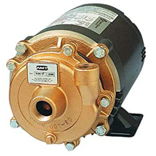 369E-97 AMT Bronze Straight Centrifugal Pump  (2 HP, 3 Phase, 230/460 Volt, TEFC Enclosure, 56J Frame, 1-1/4" Suction, 1" Discharge, Viton Seal, Stainless Steel Impeller, 6/3 FLA) - KG Power Systems
