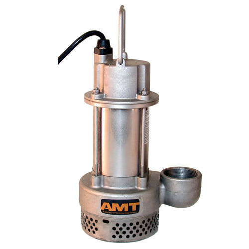 AMT Pumps 5780-98 Submersible SS Sump / Utility Pump (1/2 HP, 2" Discharge, 115V, Drainage, SS Construction, 5 FLA, 20' Cord, 3/16" Dia. Screen)