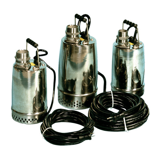 AMT Pumps 02XH5 Stainless Steel Submersible Pump (1/2 HP, 2" Discharge, 115V, 6FLA, 30' Cord, SS Construction, Cast iron impeller)