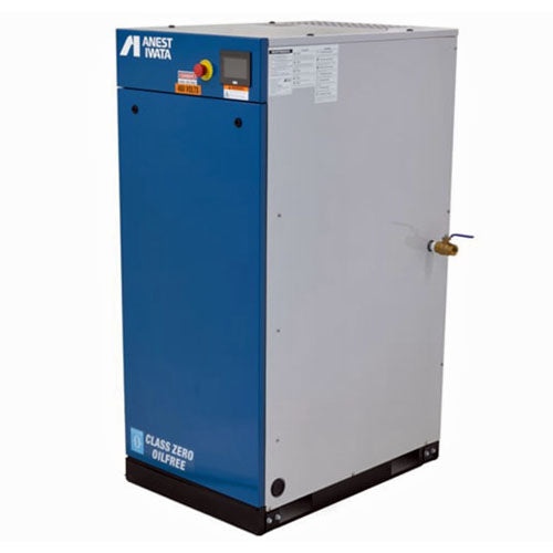 SLE-10  Anest Iwata Oil Less Scroll Enclosure Air Compressor (10 HP, 3 Phase, 208-230  Voltage, 94-116  PSI, 29.6 CFM)