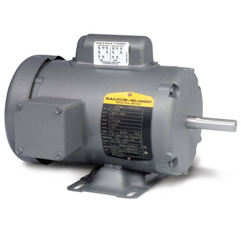 L3606T  Baldor Single Phase Motor, TEFC, 182T Frame, 3 HP, 3600 RPM