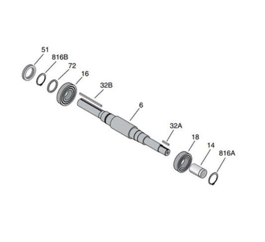 B81663 Berkeley Pump Repair Part for Centrifugal Irrigation & Industrial Pumps, KIT, SHAFT REPL B_Z SERIES-NE