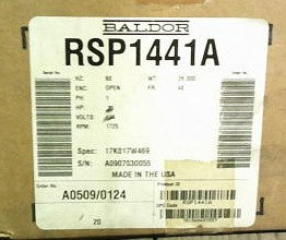RSP1441A Baldor Motor (.25 HP, 1725 RPM, 1 PHASE, 60 HZ, 48, 3411S, OPEN, F1)