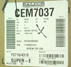 CEM7037 Baldor General Purpose Motor (2/1.5HP, 1755/1455 RPM, 3 PHASE, 60/50 HZ, 56C)