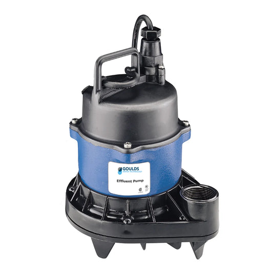 EP0511F Goulds EP05 Series Submersible Effluent Pump (1/2 HP, 115 Volts, 1 Phase, 13 Amps, 1-1/2" Discharge, 20' Cord, Manual Operation, Float not included, 3/4" Max Solids)