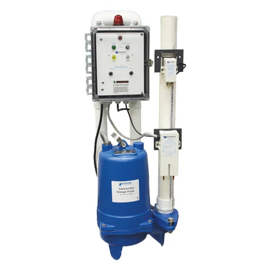 Goulds ELKTWE0311L, Centripro Elevator Sump Pump Kit With WE0311L Pump, 1/3 HP, 115 Volts, 1 Phase, 2" NPT Discharge, 90 GPM Maximum, NEMA 4X Fiberglass Indoor/Outdoor Enclosure