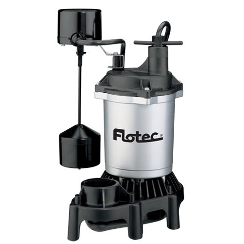 Flowtec Float Support FPZS33V Flotec Thermoplastic Sump Pump with Vertical Float Switch ...