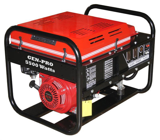 GPE-55EH GILLETTE GENERATOR (5500 MAX. WATTS, 120/240 VOLTS, 42/21 AMPS, 12VDC ELECTRIC START)