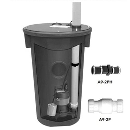 Goulds Pumps GWP2122 , 18"x30" Sewage Basin Pkg. (.4 HP, 230 Volts, 2" Max Solids, 4" Inlet)