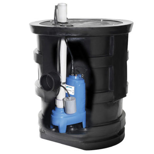 Goulds Pumps GWP1142 , 23"x30" Sewage Basin Pkg. (1/2 HP, 230 Volts, 2" Max Solids, 4" Inlet)