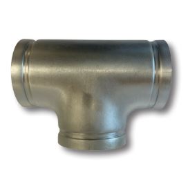 46T680D  GroovJoint  8" Sch. 10, 316L Stainless Steel Tee Grooved Ends  Domestic