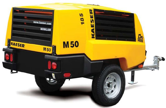 M50 Kaeser Portable Air Compressor (185 CFM, 100 PSI, Diesel, Tow Behind)