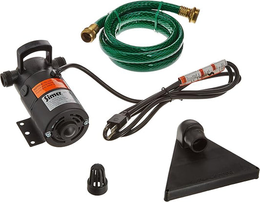 M40P-04 Simer Mini-Vac Utility Pump Kit (.0833 HP, 350 GPH, 115V, Thermoplastic)