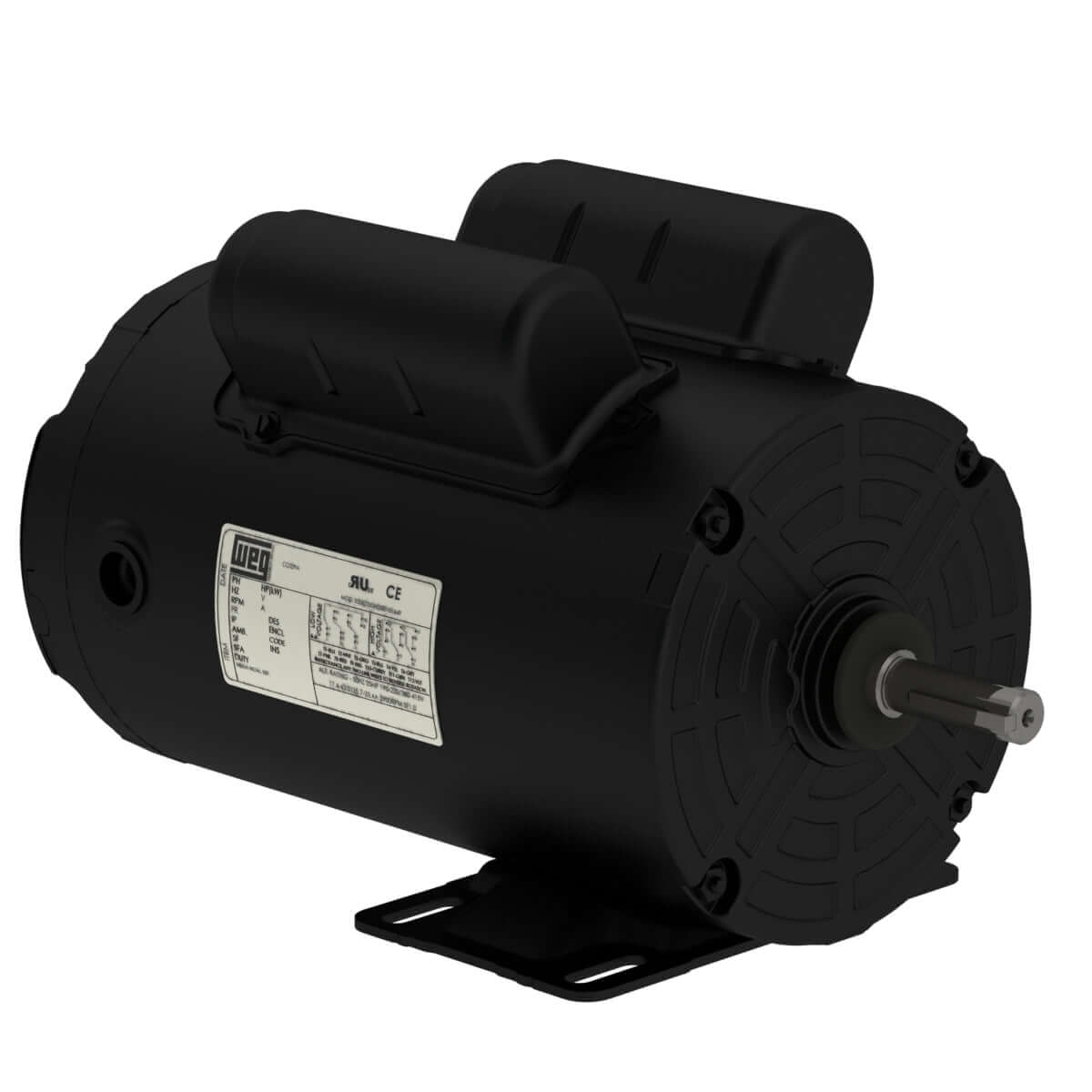 .5018AS1BPFW56-S WEG Poultry Fan Motor, 0.5 HP, Rolled Steel, Foot Mounted, W56 Frame, 1 Phase, 115/208-230 Volt.