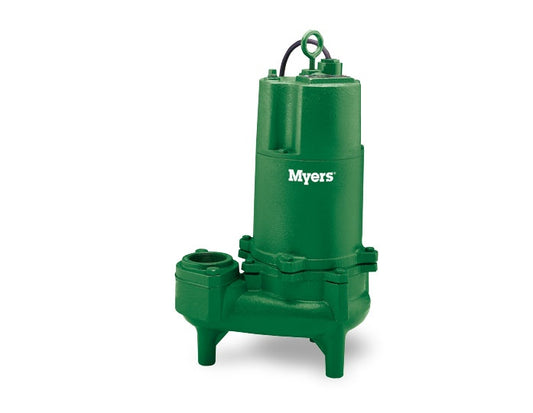 Myers 21641D900 Sewage Pump with Piggy-Backed Mechanical Float Switch (WHR10P-2, 1HP, 230V, 1 Phase, 2" Max Solids, 2" NPT Discharge, 32' Max Head, 20' Cord)