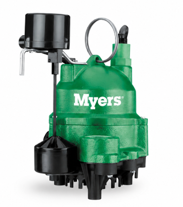 MDC50PC1 Myers Submersible Sump Pumps (1/2 HP, 1 Phase, 115V, 12 Amps, 1-1/2" Discharge, Piggy Back Tethered Switch, 1/2" Max Solids, Cast Iron, 20' Cord)