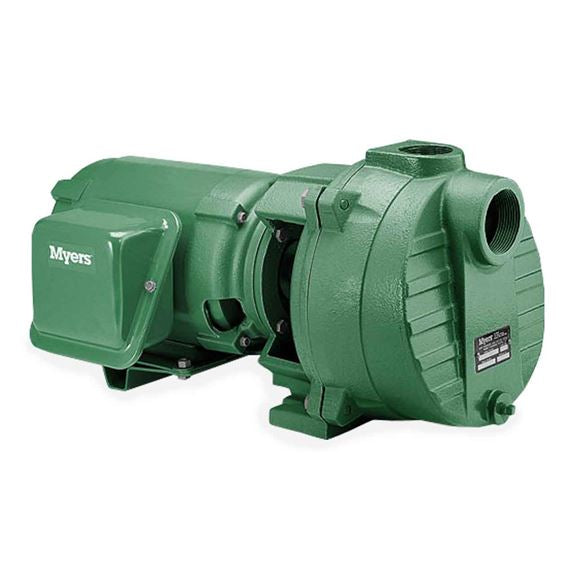 QP50B-3 Myers (26596E010) Self-Priming Centrifugal Pump, QP Series, 5 HP, 230 Volts, 1 Phase, 2" NPT Discharge, 2-1/2" NPT Suction, 132 GPM Max.