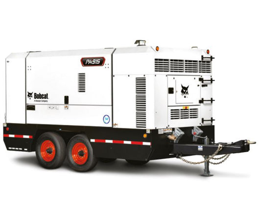 PA915WCU-T4F Bobcat Doosan PA915 Series Portable Air Compressor (Cummins B6.7 Engine, 915 CFM, 150 PSIG, 80-175 PSIG, 2.0 in Outlet NPT Size, 128 Gallon Fuel Tank)