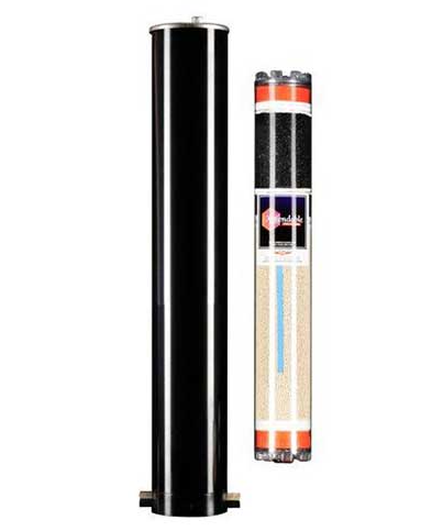 PU-530001-AF - Lawrence Factor -  Cart holder-53 style, 1 lb incl cartridge (5000 psi, 3.685" OD x 18" H, 7075 T6 Aluminum - Hard Anodize, SCFM Rating: 40)