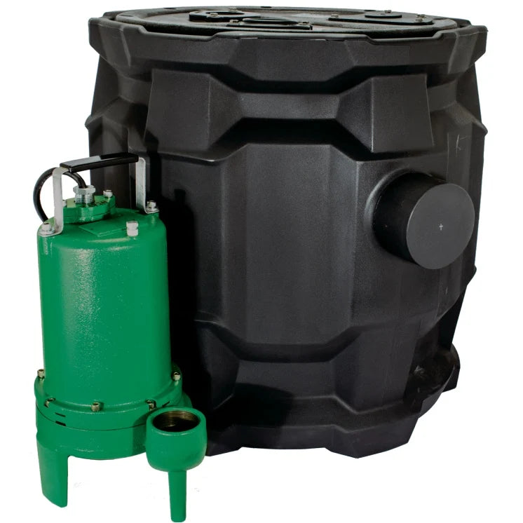 SB24VRS1021 Pentair Myers 24"x24" Pre-Plumbed Grinder Package (1 HP, Single Phase, 230 Volt, 52 Max Capacity, 60' Max Head, 2" NPT Discharge, 20' Cord, PRE-T Switch)
