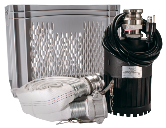 FPUFKP40 Flotec PRO Utility Flood Kit (4/10 HP, 3 FLA, 115 Volt, 25' Max Lift, 41 GPM, 15' Cord, 1-1/4" Discharge, 1/4" Solid Handling)