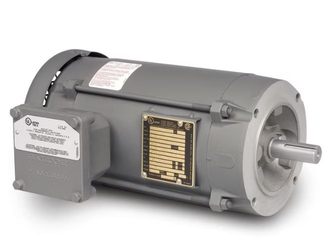 VXL05122A Baldor Explosion Proof Motor (1HP, 3450RPM, 56C Frame, 1 Phase, 115-230V, TEFC-XP, Rolled Steel, C-Face)