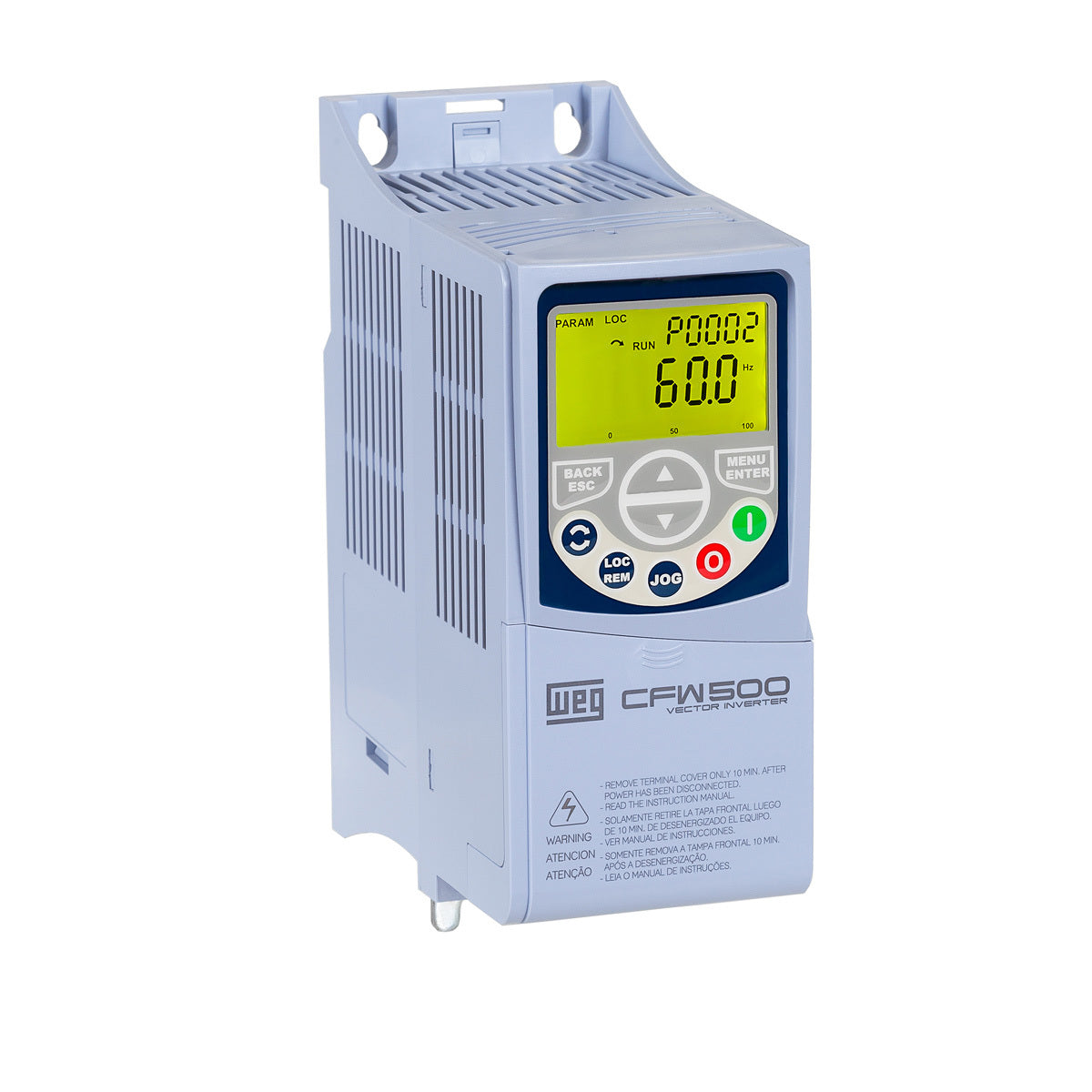 CFW500A01P6B2NB20G2 WEG Variable Speed Drive (1 HP, 60 Hz, 230 Volt, Single or Three Phase, A Frame, CFW500 Series)
