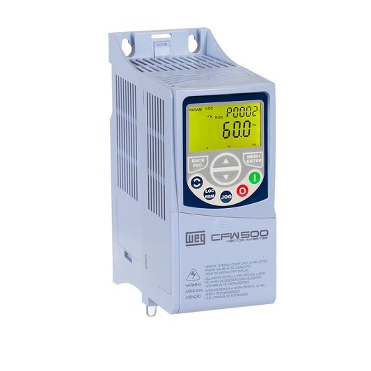CFW500A01P6B2NB20G2 WEG Variable Speed Drive (1 HP, 60 Hz, 230 Volt, Single or Three Phase, A Frame, CFW500 Series)