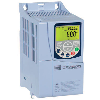 CFW500A04P3S2NB20 WEG Variable Speed Drive (1.5 HP, 60 Hz, 230 Volt, Single Phase, A Frame, CFW500 Series)