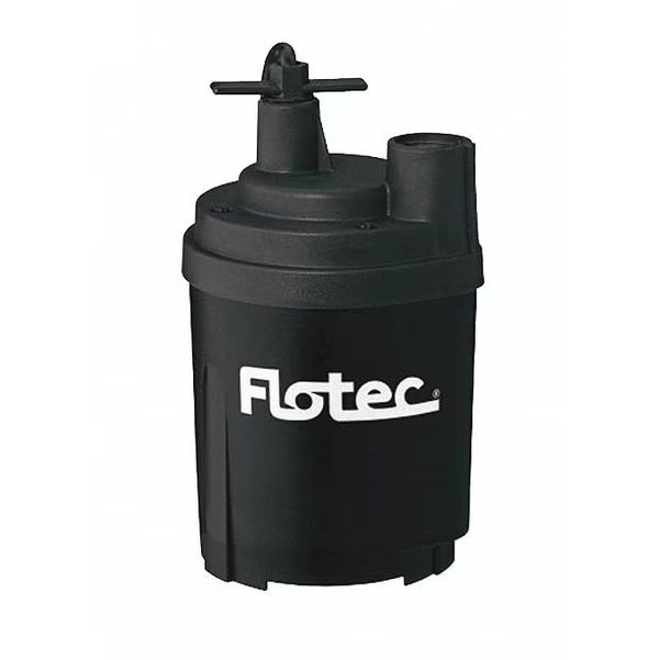 FP0S1300X-08 Flotec Tempest Water Removal Utility Pump (1/6 HP, 1470 Gallons Per Hour, 115 Volt, 60 Hz, 1" Female Discharge Size, 8' Long Cord, Includes Garden Hose Adapter)
