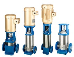 BVMX15-8-204 Berkeley Vertical Multi-Stage Pump (316 Stainless Steel Construction, ANSI Flange Connection, EPDM Elastomer, 8 Stage, 3 Phase, 15 HP, 208-230/460V, TEFC Premium Efficiency Motor)