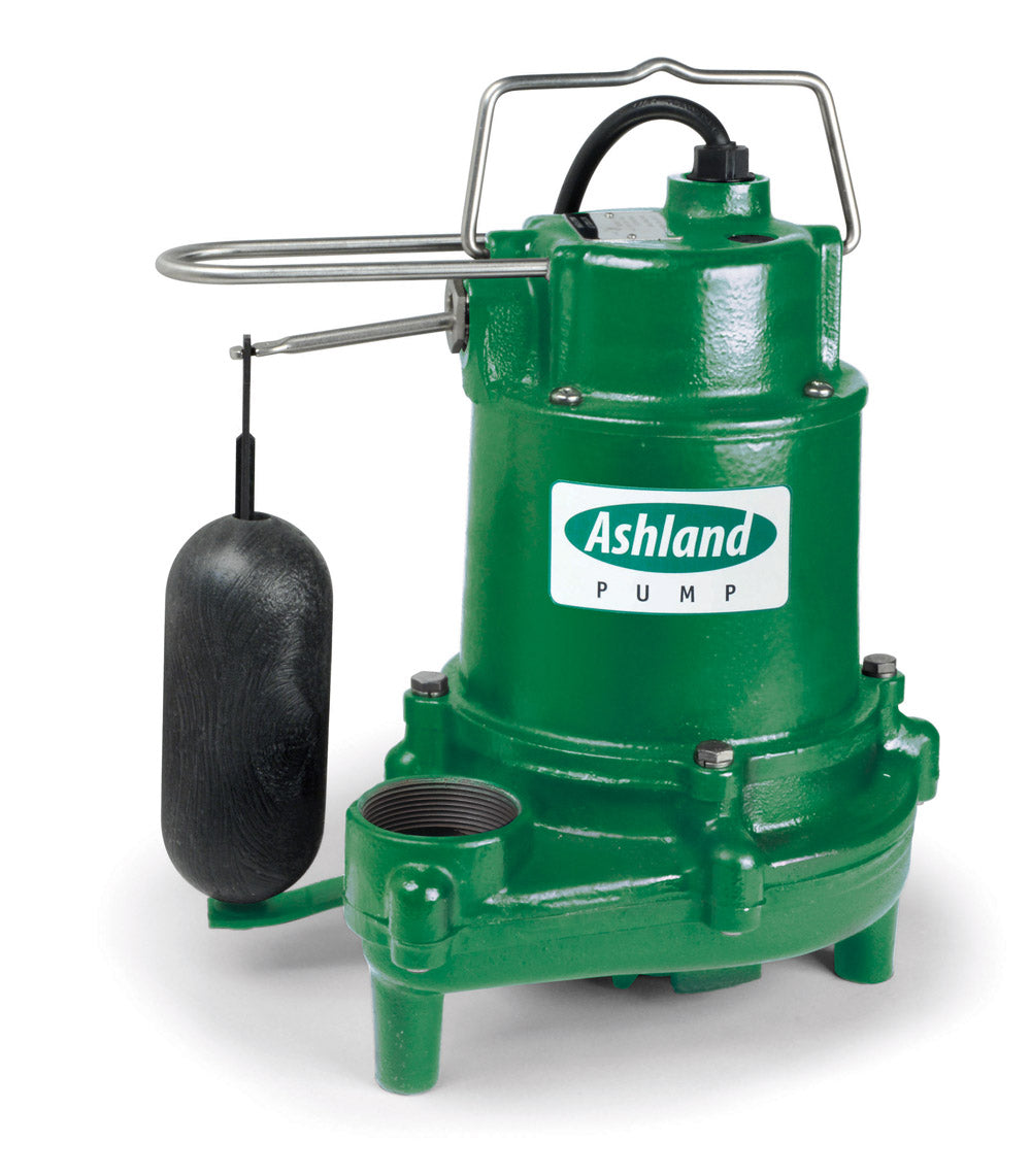 SPV501V1-10 Ashland Cast Iron Sump Pump (1/2 HP, Vertical Switch, 115 Volt, 1/2" Max Solids, 1-1/2" Discharge, 10' Cord, 3450 RPM)