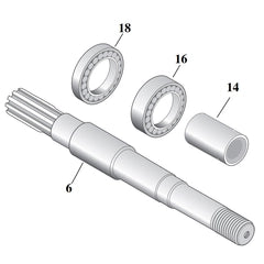 B71882 Berkeley Replacement Shaft Kit (B_QB For 1-3/8" -10T 3" Extension) - KG Power Systems