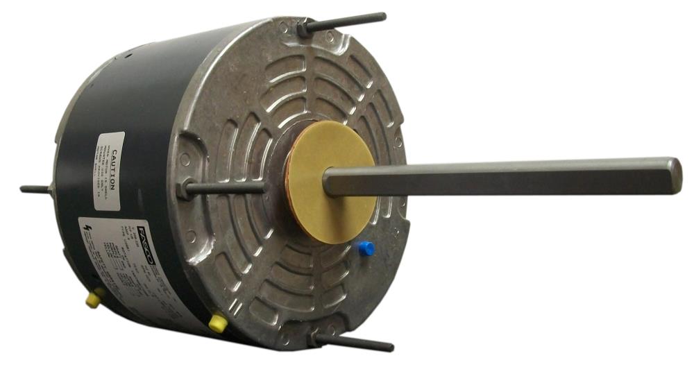 D906 Fasco Condenser Fan Motor (1/5 HP, 1075 RPM, TEAO Enclosure, 208-230 Volt, 1 Phase, 1 Speed, Reversible Rotation, Rolled Steel)