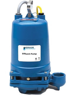 Goulds 2ED51F1GA Submersible Effluent Pump (1.5 HP, 1 Phase, 230 Volts, 3450 RPM, 3/4" Max Solids, 55 Max PSI, 130 GPM Max, 2" NPT Discharge, 5.5" Dia. Impeller, 50' Cord)