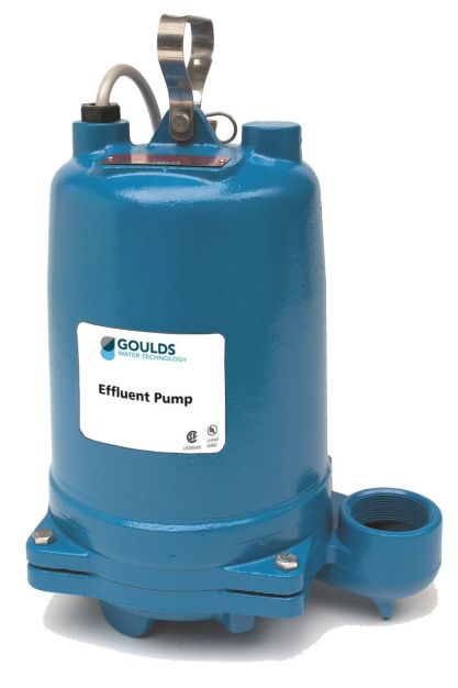 WE2034HJ Goulds 3885 WE Submersible Effluent Pump (2 HP, 3 Phase, 60 Hz, 460 Volt, 5.38" Impeller, 5.8MA, 2" NPT Discharge, 3450 RPM, 5.8 Amps, 1-3/8" Max Solids, 100' Cord) - KG Power Systems