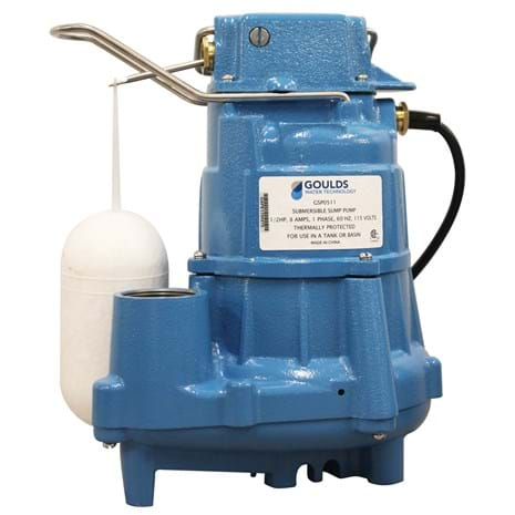 GSP0511 Goulds Pump Cast Iron Sump / Effluent Pump w/ Vertical Float Switch (GSP Series, 1/2HP 1/60/115)