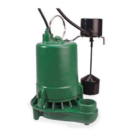MSCI50V10 Pentair Myers MSCI Series Cast Iron Submersible Sump Pumps (1/2 HP, 1 Phase, 115 Volt, 10' Cord Length, 1-1/2" NPT Discharge, 3/8" Max Solids, Piggy Back Vertical Switch, 10' Cord) - KG Power Systems