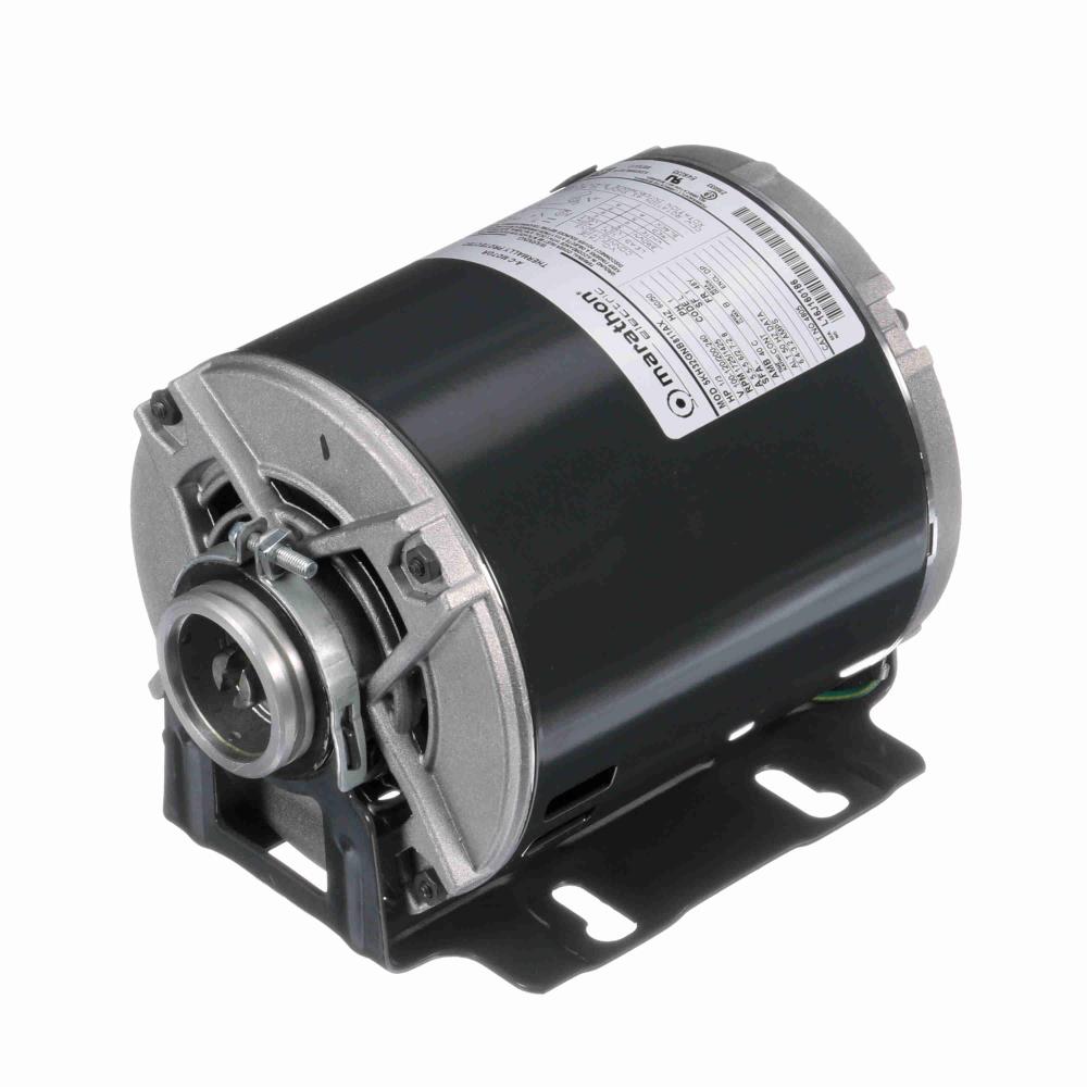 4805 Marathon Carbonator Pump Motor (1/3 HP, 48Y Frame, 5.6" Diameter, ODP Enclosure, Single Phase, 100-120/200-240 Volt, Reverse Rotation, Auto Overload, Rolled Steel Material, Resilient Base Mounting, Single Shaft)
