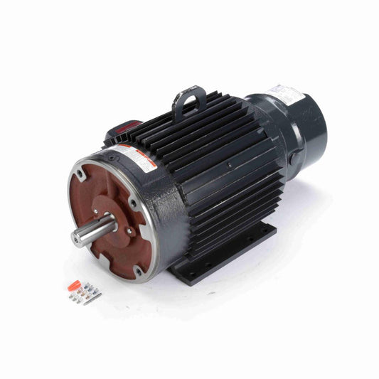 C406 Marathon Brakemotor (5 HP, 184TC Frame, 3 Phase, 230/460 Volt, Aluminum Construction, C-Face, Footed, Single Shaft)