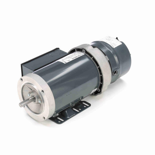 D404 Marathon Brakemotor (Capacitor Start, 1-1/2 HP, 56 Frame, 6.5" Diameter, TEFC Enclosure, Single Phase, 115/208-230 Volt, Reverse Rotation, Rolled Steel Construction, Single Shaft)
