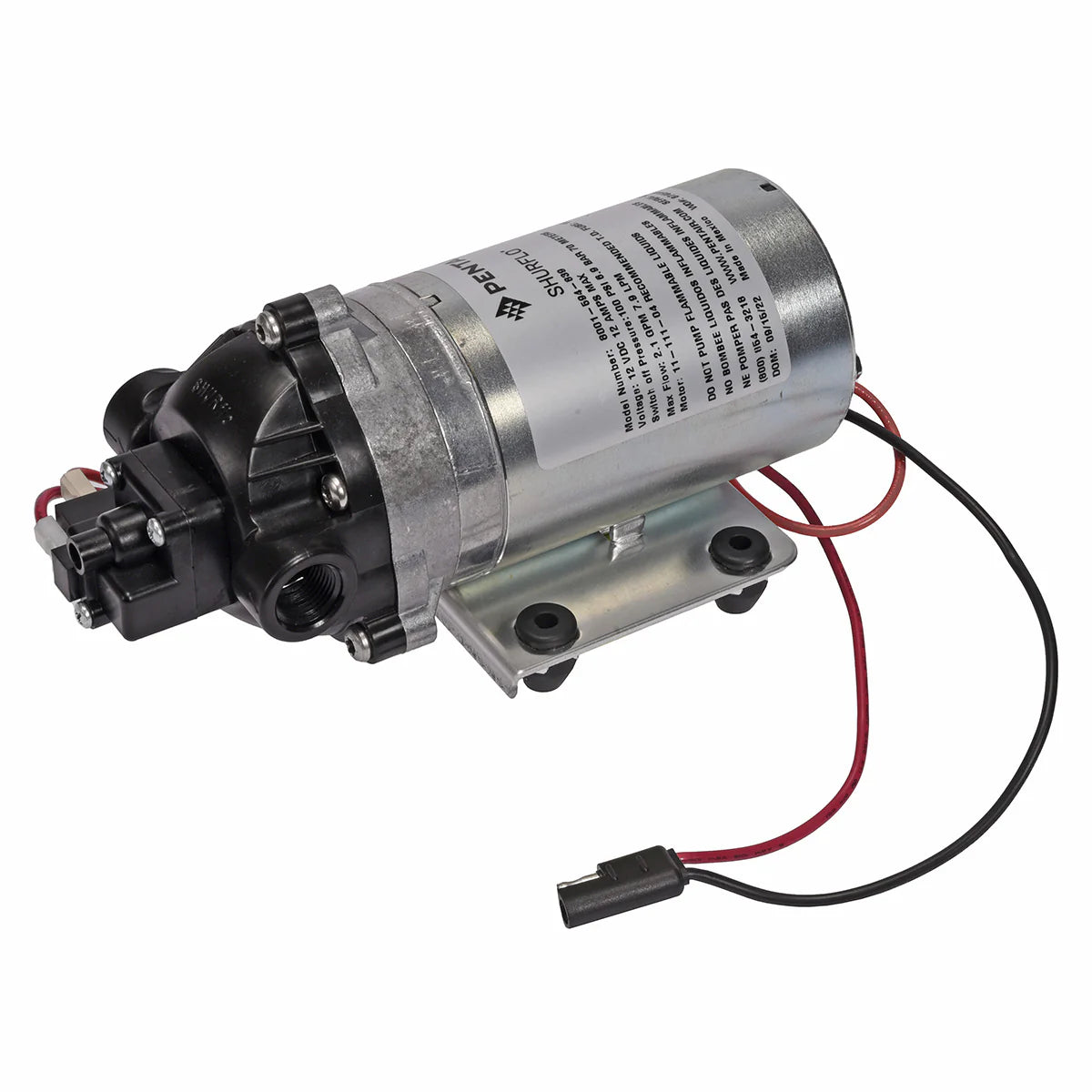 8001-594-839 Pentair Hypro-Shurflo AG Series High Pressure 12VDC Sprayer Pump (2.2 GPM, 100 PSI, 3/8" Female NPT Ports)